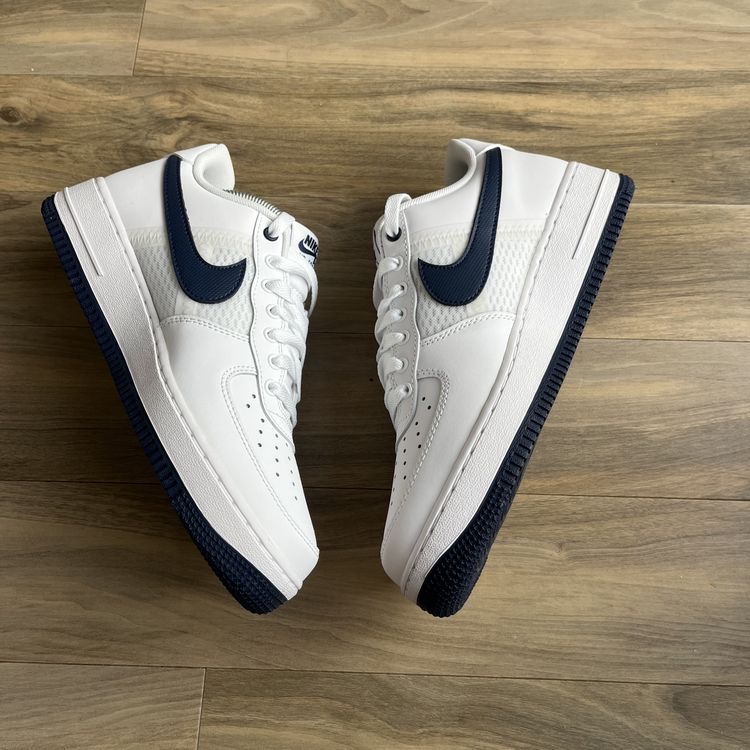 Nike BNWB Nike Air Force 1 ‘07 LV8 Sneakers Trainers ‘Midnight Navy’, UK7.5, White product image